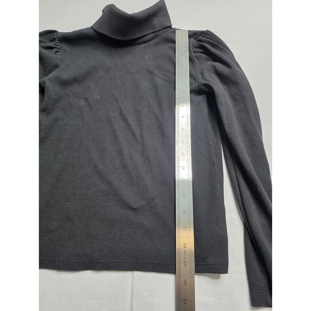 Gap Sweater Kids XL 12-13 Black Ribbed Knitted Easy Fit Long Sleeve Turtleneck